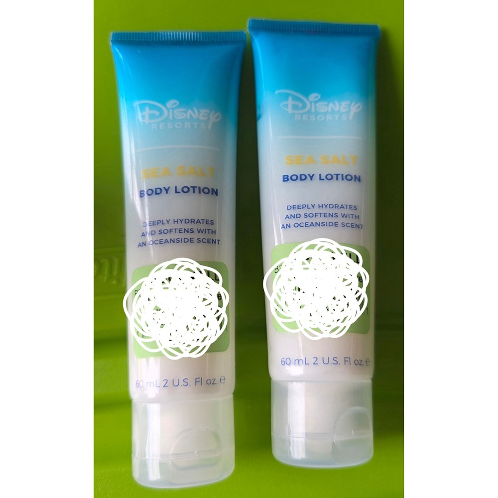 Disney Resorts Sea Salt Body Lotion 2oz Travel Size Set of 2 Oceanside Scent